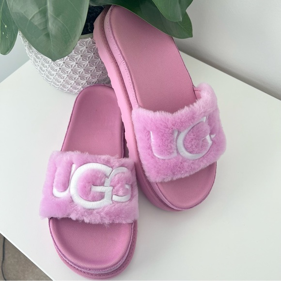 UGG Fur Slide Sandals - Picture 2 of 10